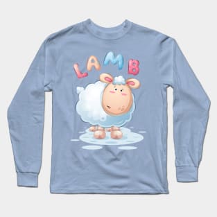 Cute Lamb Kawaii Cartoon Animals Long Sleeve T-Shirt